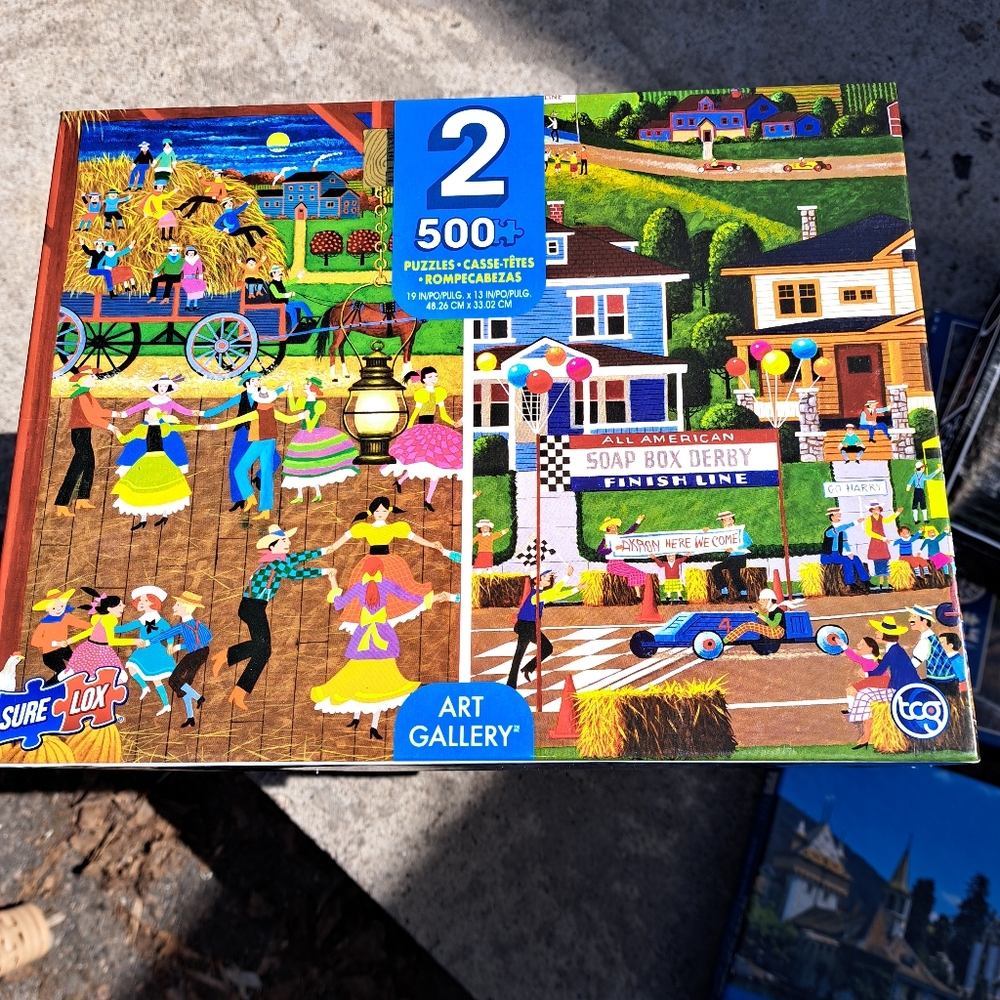 Art Gallery Puzzle Set - Colorful Scenes
